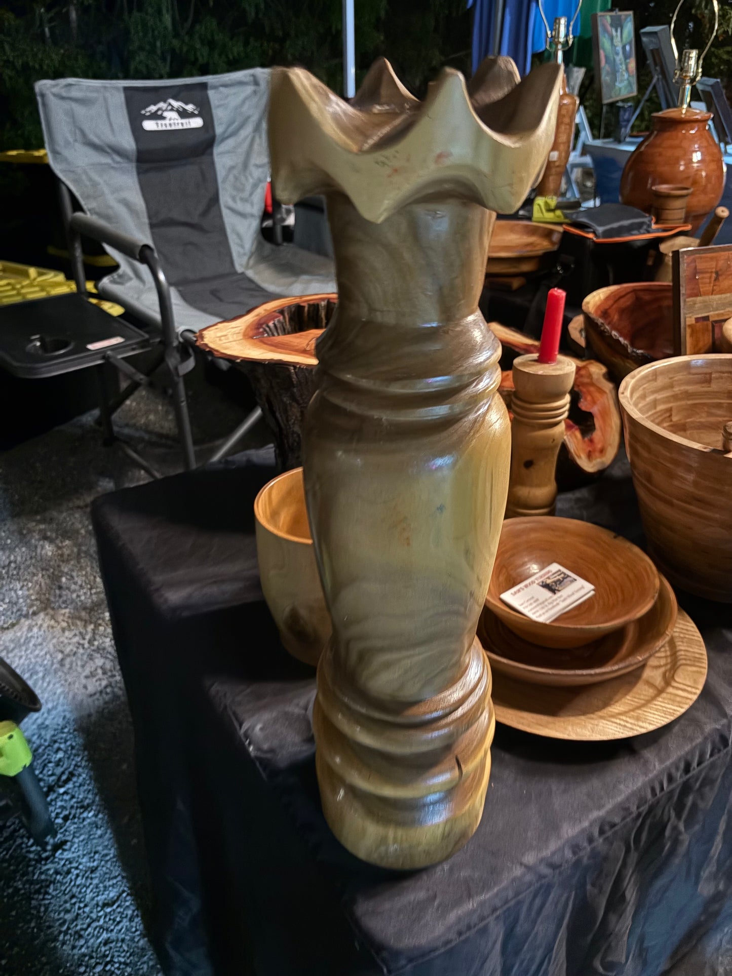 Sam's Wood Turning - Solid Turn Post| Lignum vitae