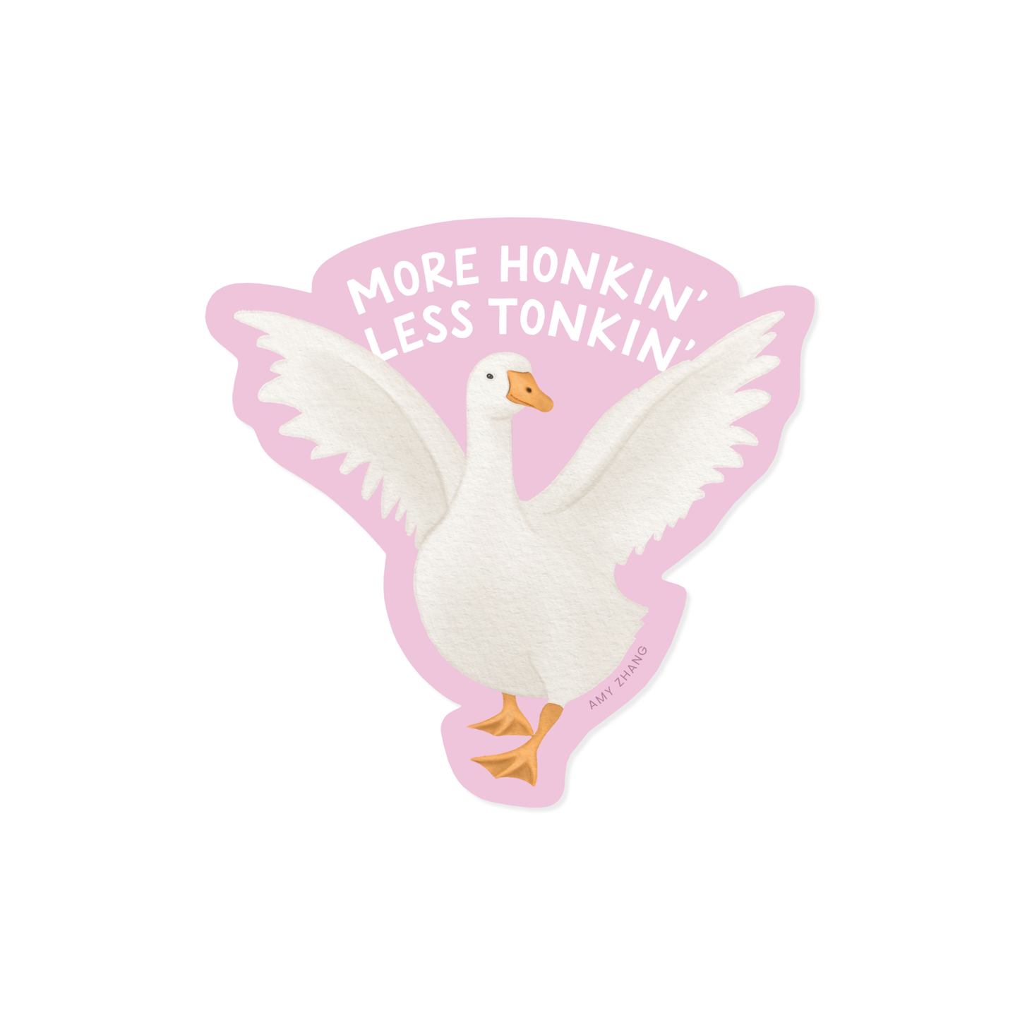 More Honkin' — Silly Goose Animal Pun Sticker