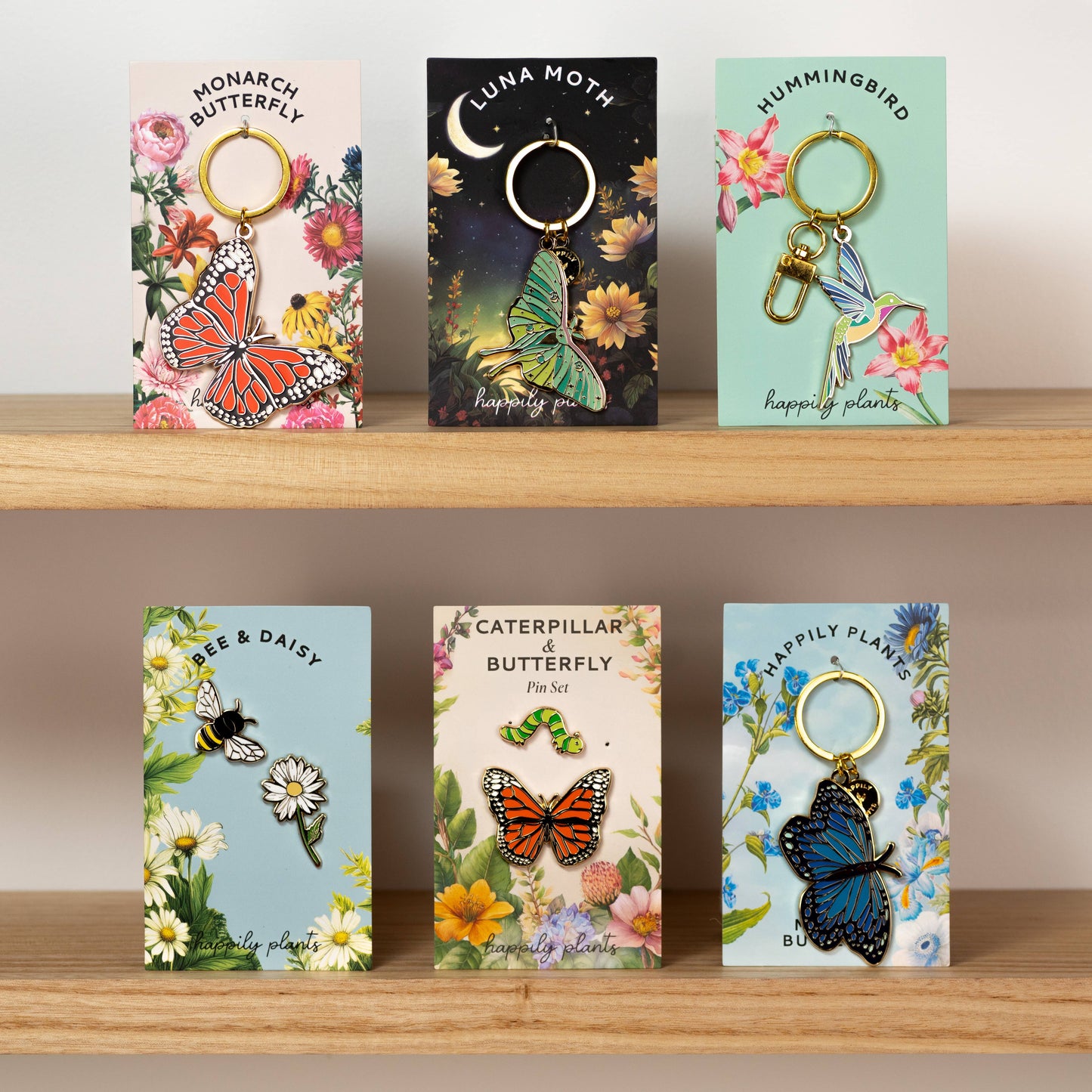 Monarch Butterfly Keychain Bag Charm,  Spring Gifts
