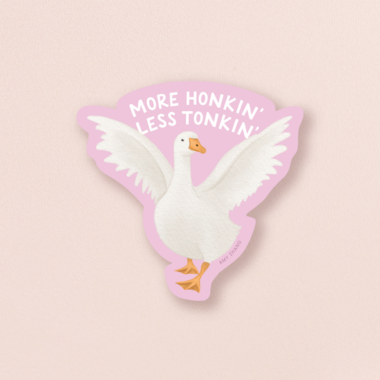 More Honkin' — Silly Goose Animal Pun Sticker