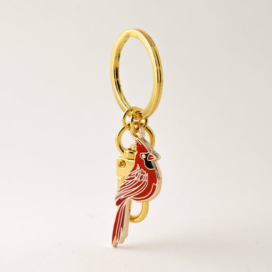 Red Cardinal Keychain & Bag Charm, Wildlife & Nature Gifts
