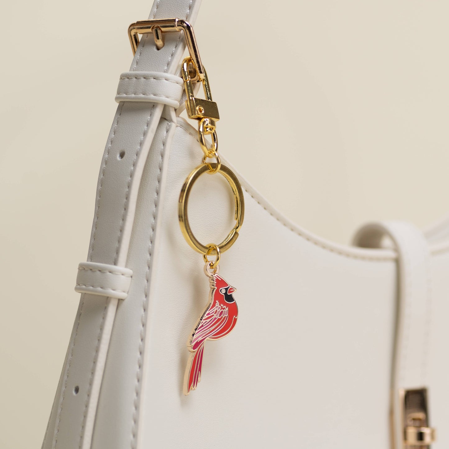 Red Cardinal Keychain & Bag Charm, Wildlife & Nature Gifts