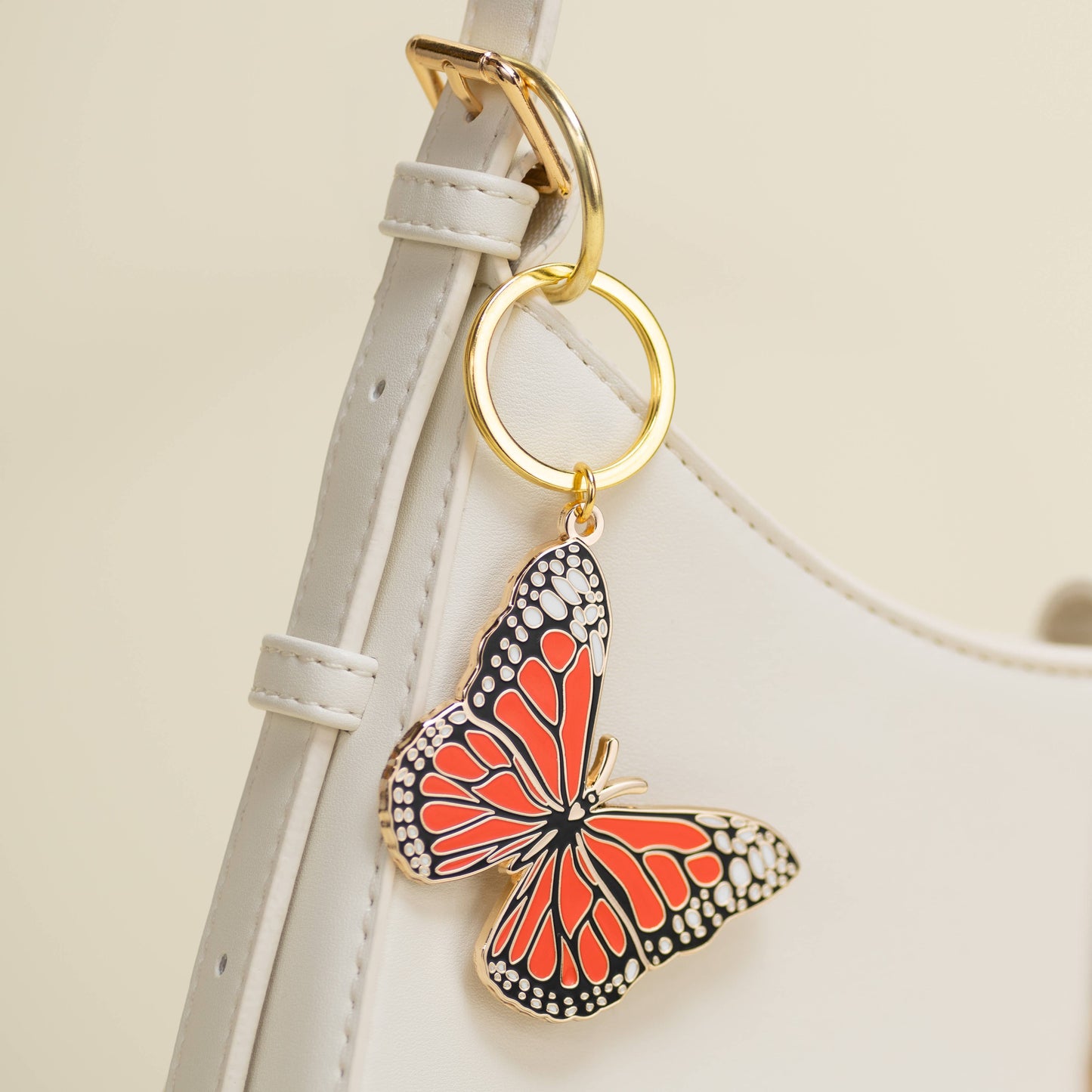 Monarch Butterfly Keychain Bag Charm,  Spring Gifts