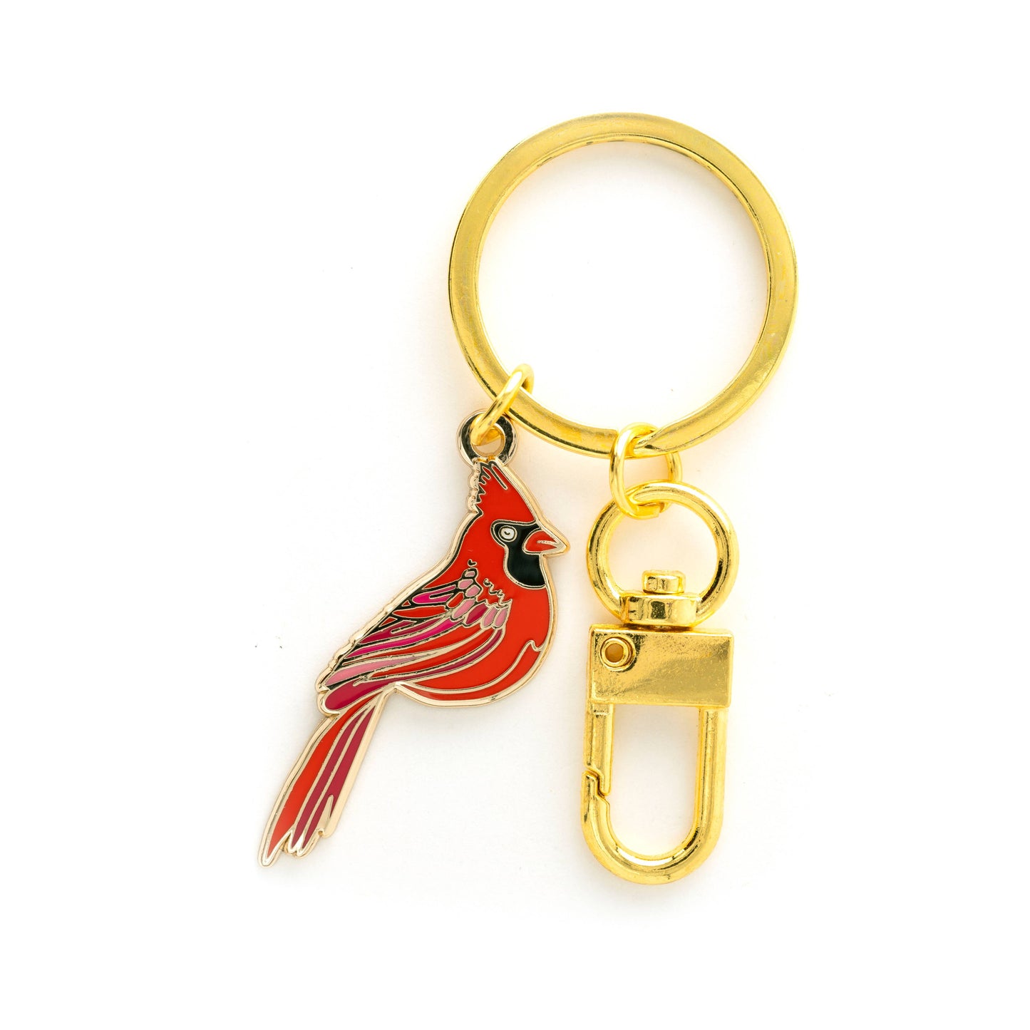 Red Cardinal Keychain & Bag Charm, Wildlife & Nature Gifts
