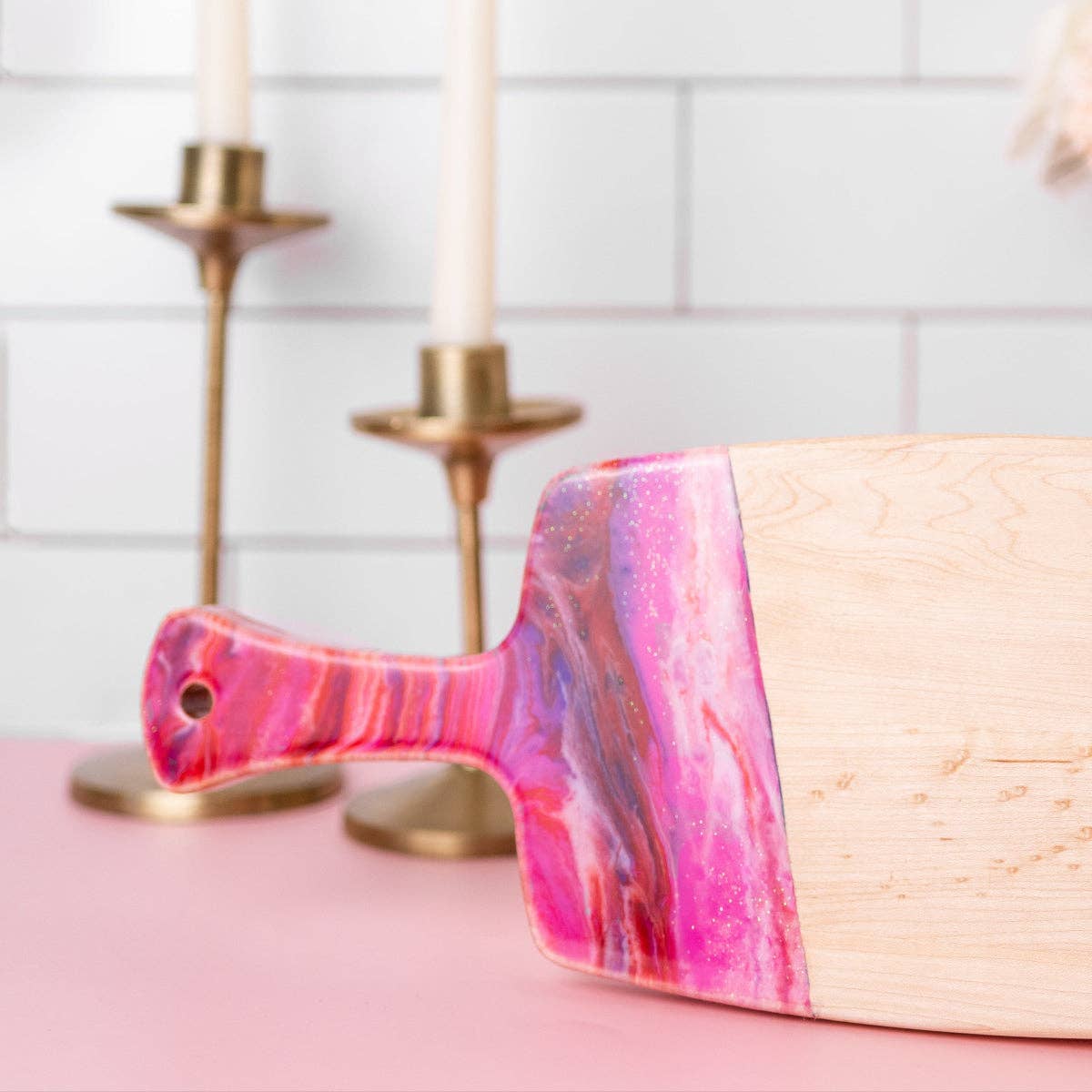 Marbled Resin Wood Board Craft Kit