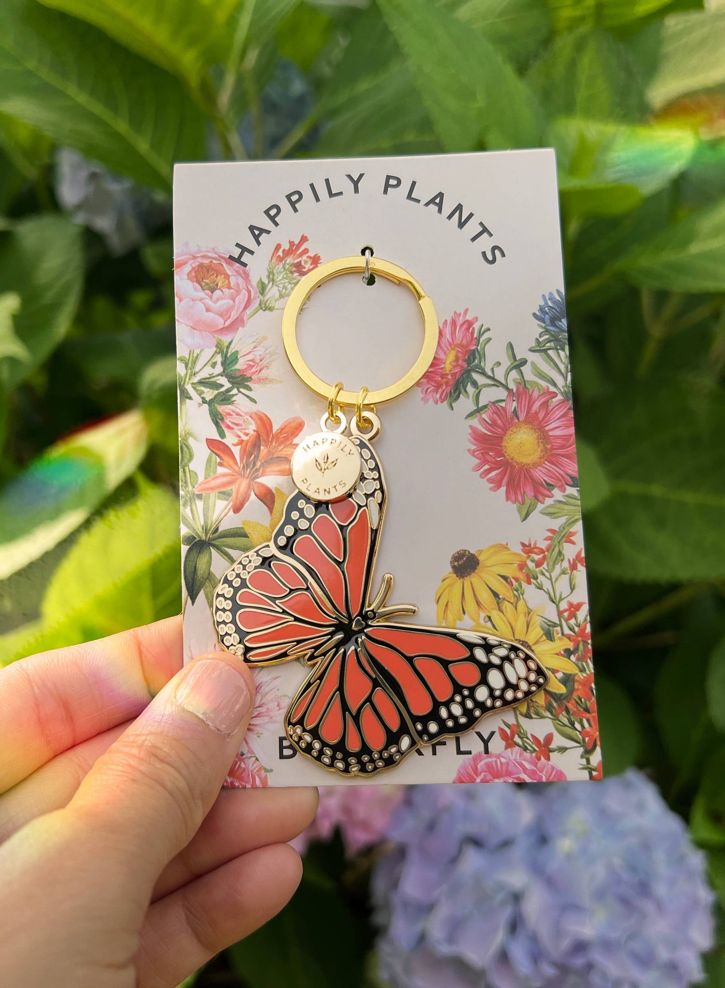 Monarch Butterfly Keychain Bag Charm,  Spring Gifts