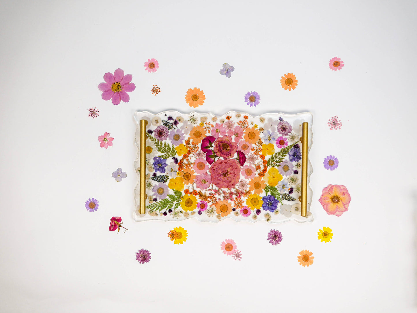 Floral Resin Serving Tray Craft Kit