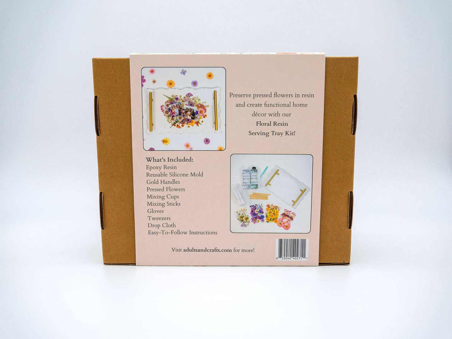 Floral Resin Serving Tray Craft Kit