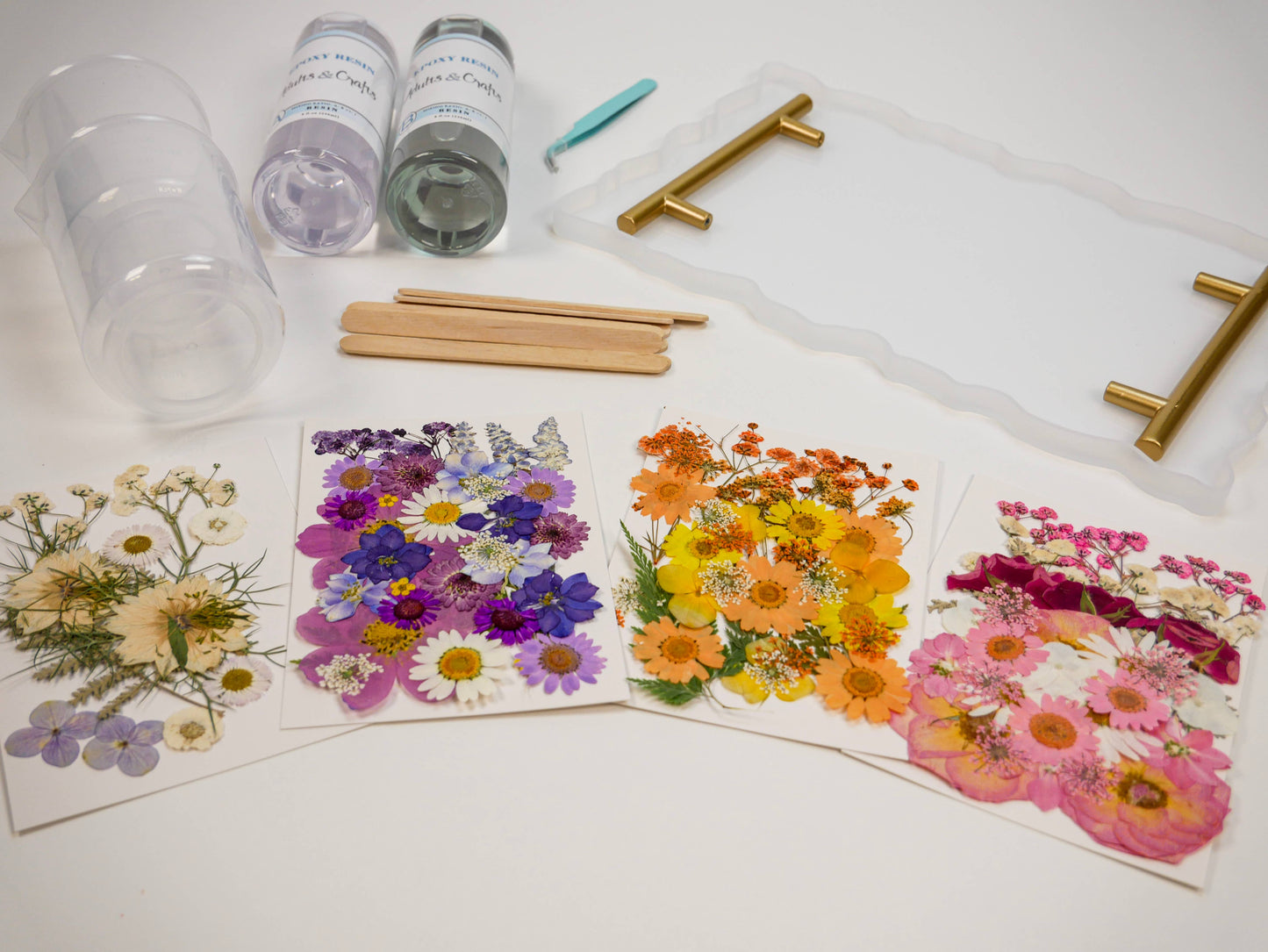 Floral Resin Serving Tray Craft Kit