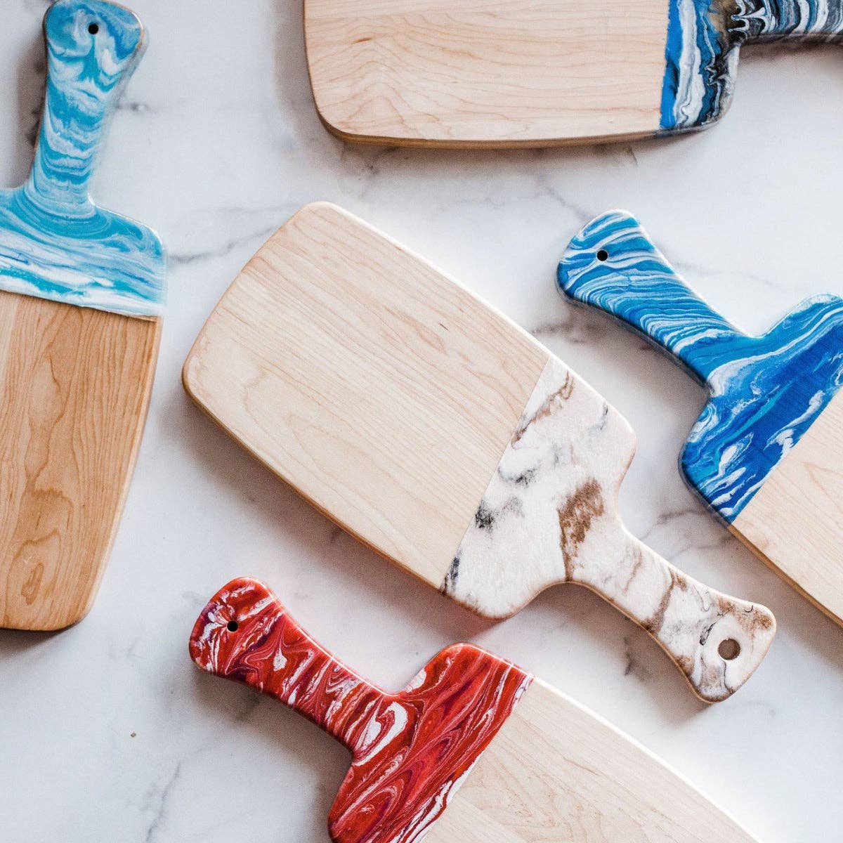 Marbled Resin Wood Board Craft Kit